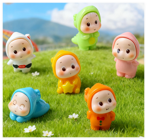 Juguetes en miniatura para niños, personas pequeñas 2026, bonitas muñecas de boda de dibujos animados, figurita para hombre y niño, pequeñas artesanías de resina para bebés y niños - Product Image 5