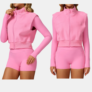 Gilet sans manches zippé à col montant pour femme, chaud en polaire Orit, coupe ajustée, léger et isolé, pour l'extérieur - Product Image 3