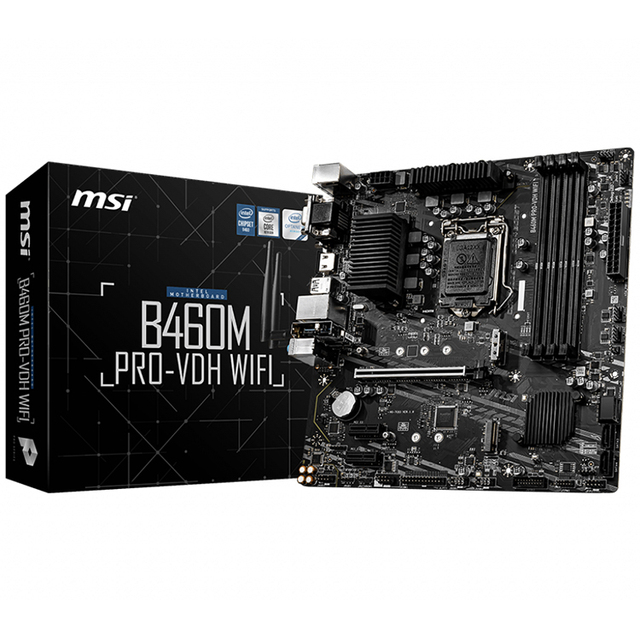 Used MSI B460M PRO-VDH WIFI Motherboard Supports 10th Gen Intel Core / Pentium Celeron Processors for LGA 1200 Socket DDR4 RAM