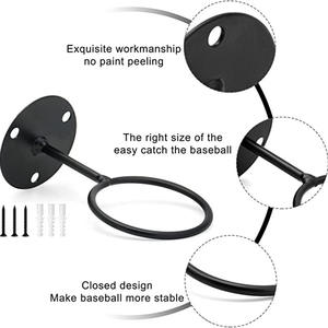 Baseball Bat Holder High-Strength Baseball Bat Holder Wall Mount Display Space-Saving And Multifunctional Metal <b>Storage</b> <b>Rack</b> For - Product Image 4