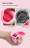 Waxkiss échantillon gratuit épilation cire utiliser un seul amour en forme de coeur Silicone cire fondants Pots beauté Spa Salon à vendre
