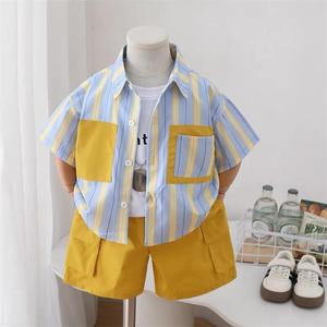 Pantalones cortos de manga corta para niños de 3 a 12 años, ropa de bebé de estilo playero de dos piezas, venta al por mayor, ropa para niños de otoño e invierno - Product Image 6