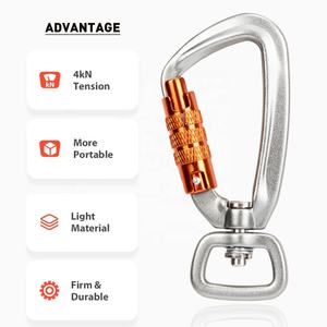 कुत्ते के लिए 4kn एल्यूमीनियम कस्टम कारबिनर क्लिप पालतू जानवरों, कैंपिंग, बैकपैक, कीचेन क्लिप के लिए क्लिप - Product Image 4