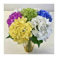 Fleurs artificielles YL pour la décoration de la maison et de mariage, toucher réel, colle douce, 72 pièces, hydrangeas artificiels, fleurs simulées