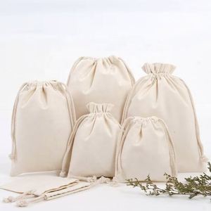 Bolsas de tela de algodón desechables al por mayor con cordón para zapatos, con serigrafía, bolsa guardapolvo de tela - Product Image 1