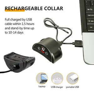 पर्यावरण के अनुकूल वाटरप्रूफ रिचार्जेबल छाल कॉलर बेपर/कंपन/स्थिर शॉक कुत्ते इनडोर/आउटडोर प्रशिक्षण 2600ft रिमोट रेंज - Product Image 4