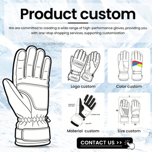 Guantes de Esquí Grises Calefactables, Impermeables, Resistentes al Viento, con Aislamiento Térmico, Bolsillo con Cremallera, Muñequera Ajustable, Compatibles con Pantalla Táctil - Product Image 4