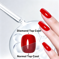 Top Coat Sans Essuyage Longue Durée Sans Fluorescence Anti-Jaunissement Gel UV Diamant