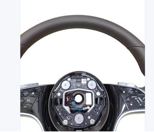 Modification et amélioration du volant en cuir noir et marron pour Mercedes Benz E W213 <span class=keywords><strong>GLE</strong></span> W167 S W221 W222 W223 C GLC CLS sport - Product Image 4