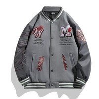 Veste de baseball tendance de la marque européenne et américaine AC Milan, broderie complexe, manches en polyester, design polyvalent, coupe-vent, printemps
