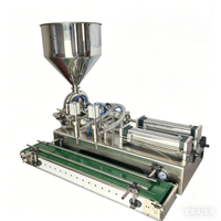 Machine de remplissage semi-automatique à 2 têtes personnalisable pour liquides hautement visqueux (boissons, produits chimiques, huiles, verre) avec moteur numérique