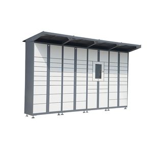 Boîte aux lettres intelligente extérieure Rainshed Canopy, casier de rangement intelligent pour colis, en acier métallique, avec porte personnalisable et fonction de recharge - Product Image 4