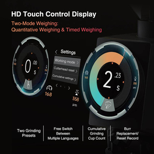 Moulin à café électronique commercial noir à double mode de pesage quantitatif, directement de l'usine - Product Image 6