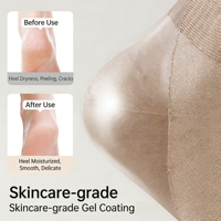 Chaussettes hydratantes en gel de qualité cosmétique à cinq doigts, anti-fissures pour les talons secs et exfoliants, chaussettes de soin quotidien pour les pieds