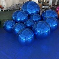 Sphères réfléchissantes gonflables bleues en PVC pour événements, publicité et présentation