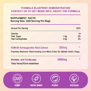 LIFEWORTH OEM Ashwagandha leoni criniera 10 in 1 miscela di funghi Gummies Adaptogen integratore per la difesa dell'immunità - Product Image 4