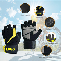 Guantes Deportivos sin Dedos de PU con Agarre de Silicona Antideslizante y Malla Acolchada para Gimnasio, Ciclismo, Entrenamiento, Ejercicio, Unisex