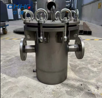 Filtre à panier pour équipement industriel, réservoir sous pression en acier au carbone et acier inoxydable, conception verticale pour eau et huile