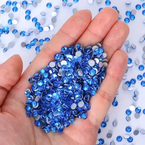 SS3-SS50 Bulk Strass Großhandel Glas Strass Flache Rückseite Nicht Hotfix Glitter Diamant Stein Für Kleidungs stück Nagel ArtT