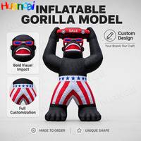 Modèle de mascotte publicitaire gonflable géant personnalisé en forme de gorille pour événements extérieurs, grand ouvertures, réplique de produit gonflable géant 3D