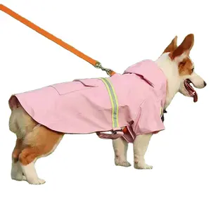 gran sudadera con capucha impermeable Suppliers-Sudadera con capucha transparente para mascotas, ropa para perro grande, impermeable