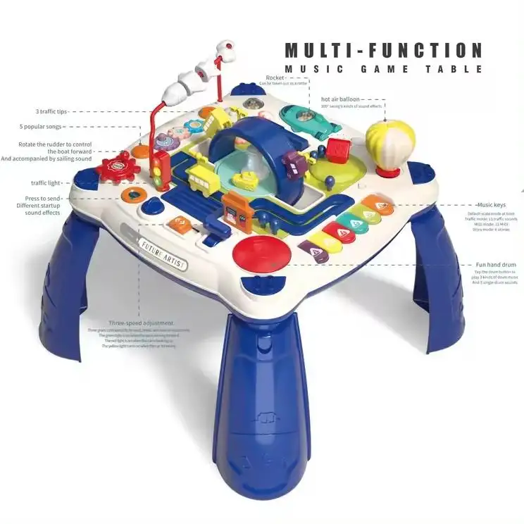 Frühe Hirnentwicklung Baby Plastik aktiver Schreibtisch Multifunktion Kinder Aktivitätstisch-Spielzeug