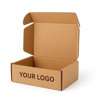 Boîte en carton ondulé avec logo personnalisé Avantage UV de forme plate pour Noël Emballage de boîte d'avion en relief pour achats express