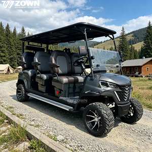 Service personnalisé OEM pris en charge, chariot de golf électrique 6 places avec pneus tout-terrain résistants à l'usure pour les achats commerciaux en gros - Product Image 1