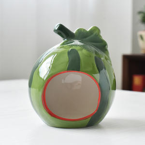 <span class=keywords><strong>Hamster</strong></span> en céramique dissimulé pour petit Animal, maison en forme de fraise et de pastèque, - Product Image 3