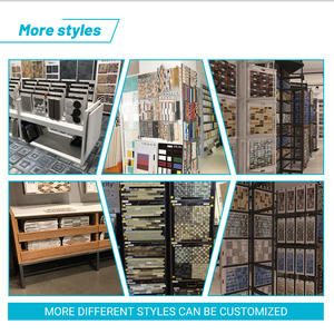 Table <span class=keywords><strong>d</strong></span>'<span class=keywords><strong>exposition</strong></span> de carreaux à cadre métallique en vente <span class=keywords><strong>d</strong></span>'usine, avec rangement coulissant, support de stockage pour pierres, présentoir multifonctionnel pour mosaïque - Product Image 5