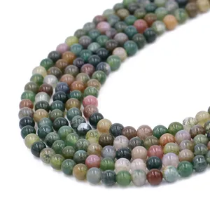2024 Wholesale Hot Sale Jewelry Making Stone 10mm Natural Indian Agate Loose Beads For Jewelry Making
