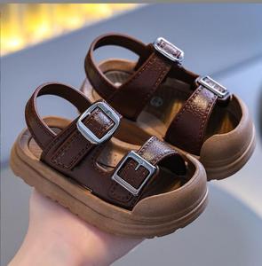 Mode estivale Chaussures plates pour enfants Sandales antidérapantes pour bébés Sandales plates pour tout-petits garçons et filles Sandales à semelle intérieure souple - Product Image 1