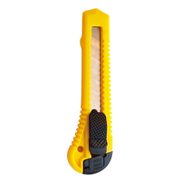 Professionnel 18mm utilitaire couteau à pression auto-verrouillage en caoutchouc anti-dérapant boîte Cutter Mini Portable passe-temps usage domestique couteaux bricolage bouton poussoir