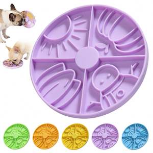 Comedero Lento Plegable de Silicona de Grado Alimenticio, Tazón de Viaje Antideslizante con Diseño de Rompecabezas en Espiral para Perros y Gatos, Fácil de Limpiar - Product Image 1