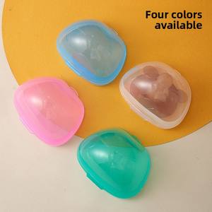 Kotak penyimpan dot plastik transparan tunggal, kotak penyimpan mulut bermain portabel tahan debu 0-12 bulan grosir - Product Image 4