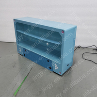 Support de présentation de vêtements moderne à 1 étagère, écologique, recyclable, en acrylique bleu LED, de luxe, taille et couleur personnalisables, résistant à l'eau