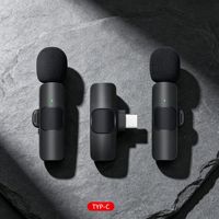 Mini microphone cravate sans fil portable 2-en-1 pour diffusion en direct sur YouTube, compatible avec les téléphones Android Type C