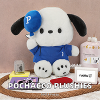 Vente chaude Kawaii Pochacco série moelleux fourrure poupées peluche chiot jouets maille pour chambre décor cadeaux d'anniversaire nommé mélodie