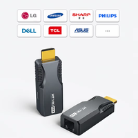 Extender HDMI Cat6 Kompak 50m dengan Perlindungan ESD 1080P 60Hz dan Extender POC untuk Siaran dan Layar Komersial