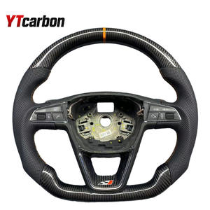 YTcarbon accessoires de voiture en Fiber de carbone <span class=keywords><strong>volant</strong></span> pour <span class=keywords><strong>Seat</strong></span> <span class=keywords><strong>Leon</strong></span> Mk3 <span class=keywords><strong>5F</strong></span> Ibiza 6F <span class=keywords><strong>volant</strong></span> de voiture de sport - Product Image 1