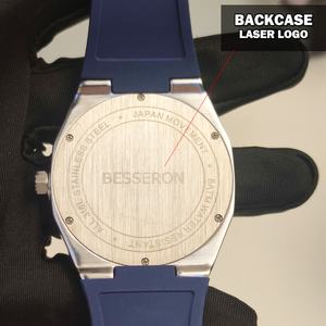 Montres de luxe pour hommes, fabrication OEM en gros, étiquette argentée, montres en titane, montres en alliage, montres-bracelets - Product Image 6