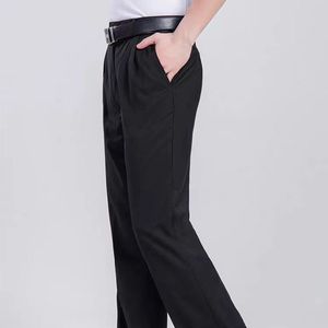 Men's <b>Black</b> Straight Leg <b>Work</b> <b>Pants</b> Polyester Fabric Restaurant Uniforms - Product Image 2