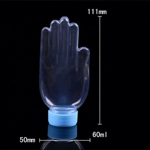 New Product Attractive Hand Shape Fashion Design PET <b>Plastic</b> Juice Water Bottle 50ml Beverages Milk Tea Bottle With <b>Cap</b> - Product Image 5