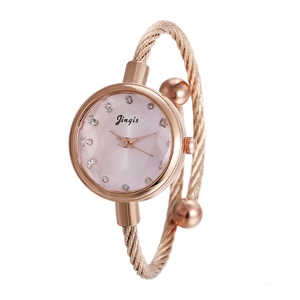 Fashion Ladies Bracelet Watch <b>Red</b> Dial Rose Gold Band Crystal Accents - Product Image 4
