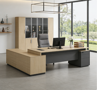 Bureau de direction moderne et luxueux, construction en placage de bois/MFC durable, pour le bureau et la maison