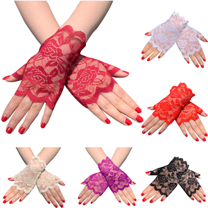 Gants de mode sans doigts floraux pour femmes mitaines de poignet de mariée en dentelle courte pour la crème solaire opéra soirée mariage thé quotidien été - Product Image 1