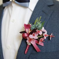 Bros Bunga Pernikahan Pengantin Pria Wanita Grosir Kustom, Hiasan Mutiara Dendrobium Buatan, Corsage, Bunga Bahu, Bunga Pergelangan Tangan