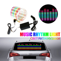 Lumières clignotantes multicolores à commande vocale pour voiture Autocollant de voiture activé par le son RVB Equalizer Rhythm LED Flash Light pour voiture