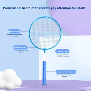 Raquette de badminton légère et facile à utiliser pour les débutants, les juniors et les programmes d'apprentissage, avec volant de badminton personnalisé - Product Image 5