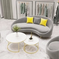 Ensemble de meubles de salon 3 places en cuir PU Canapé sectionnel en velours cambré Plus Design